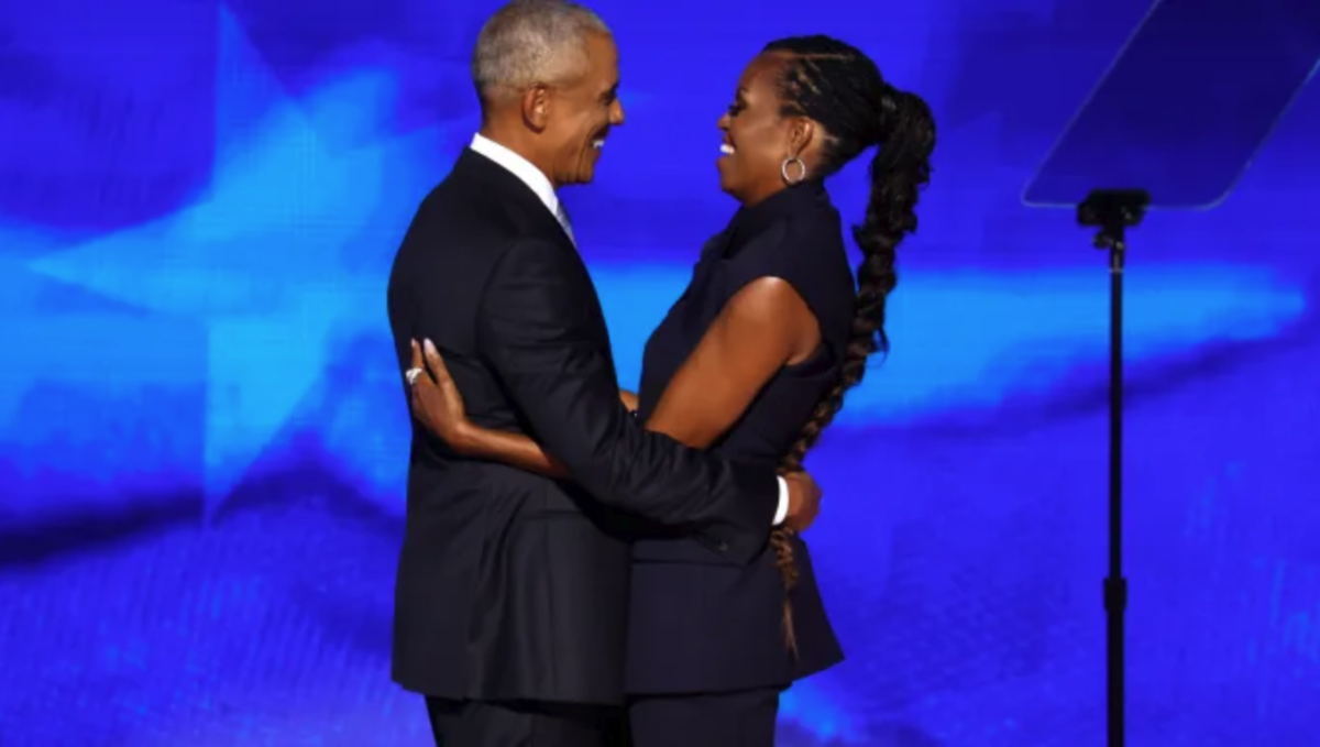 Barack Michelle Obama embrace2024a 1200x679 - Michelle Obama Steals the Show on Night Two of the Democratic National Convention