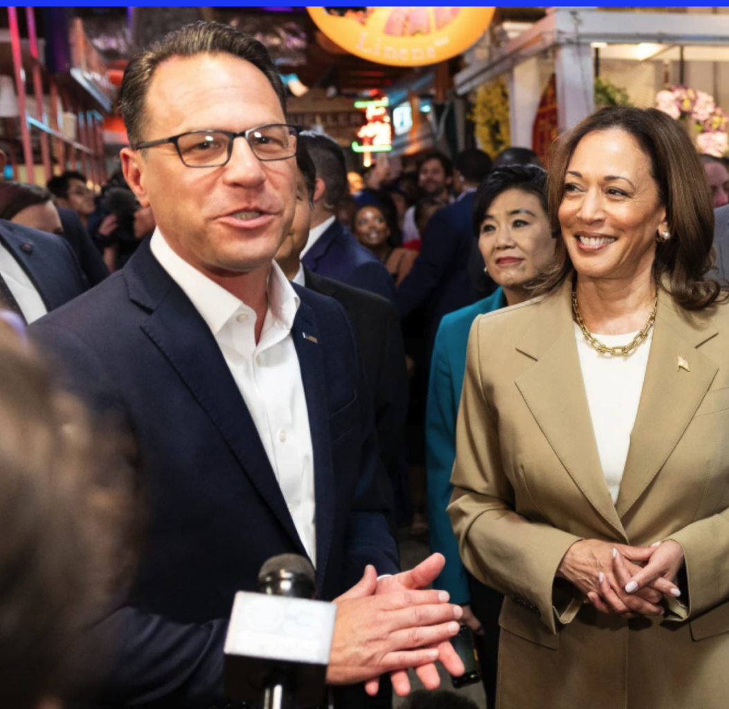 Josh Shapiro Kamala Harris2024d 1053x1024 - Pennsylvania Governor Josh Shapiro Leads VP Contenders for Presidential Campaign of Kamala Harris