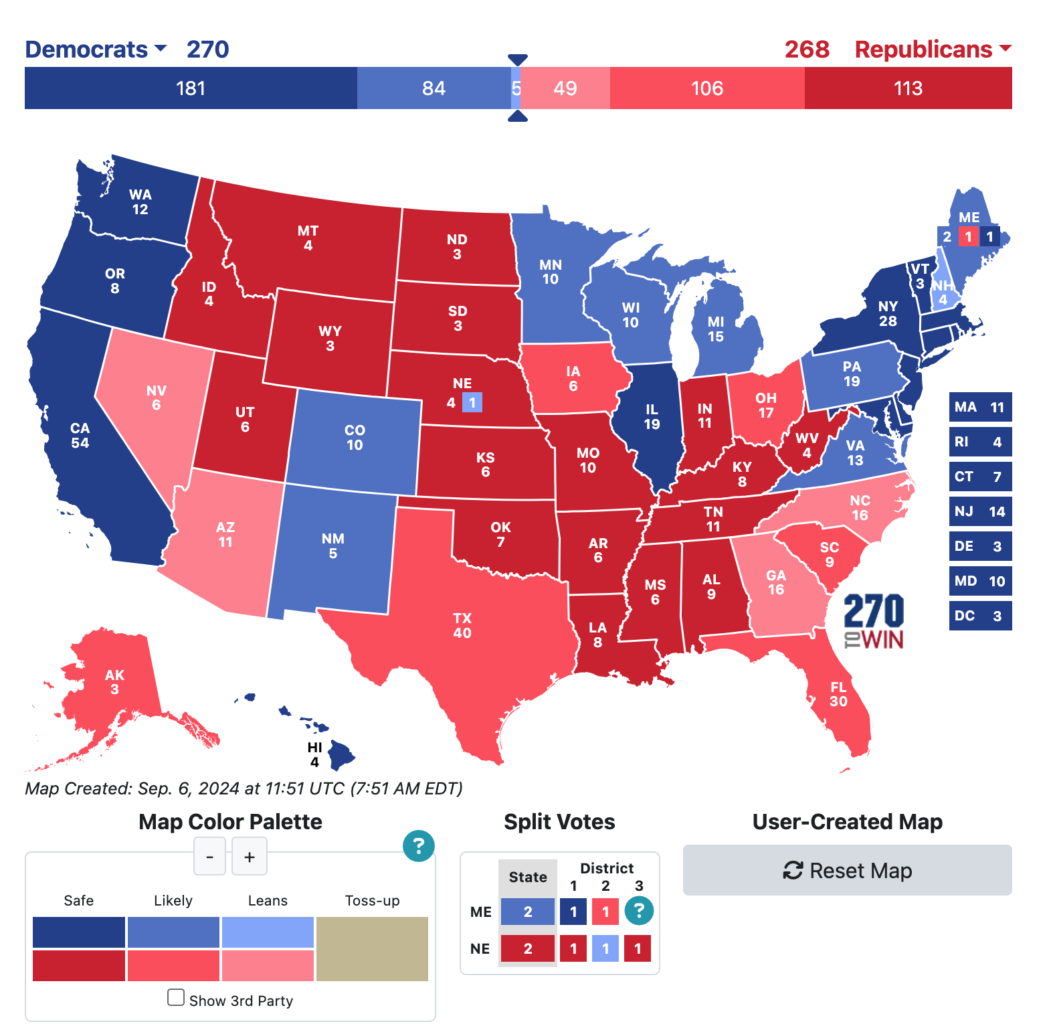 270 electoral votes.jpg 1049x1024 - Two Months to Go Until Nov. 5: Will American Democracy Survive?