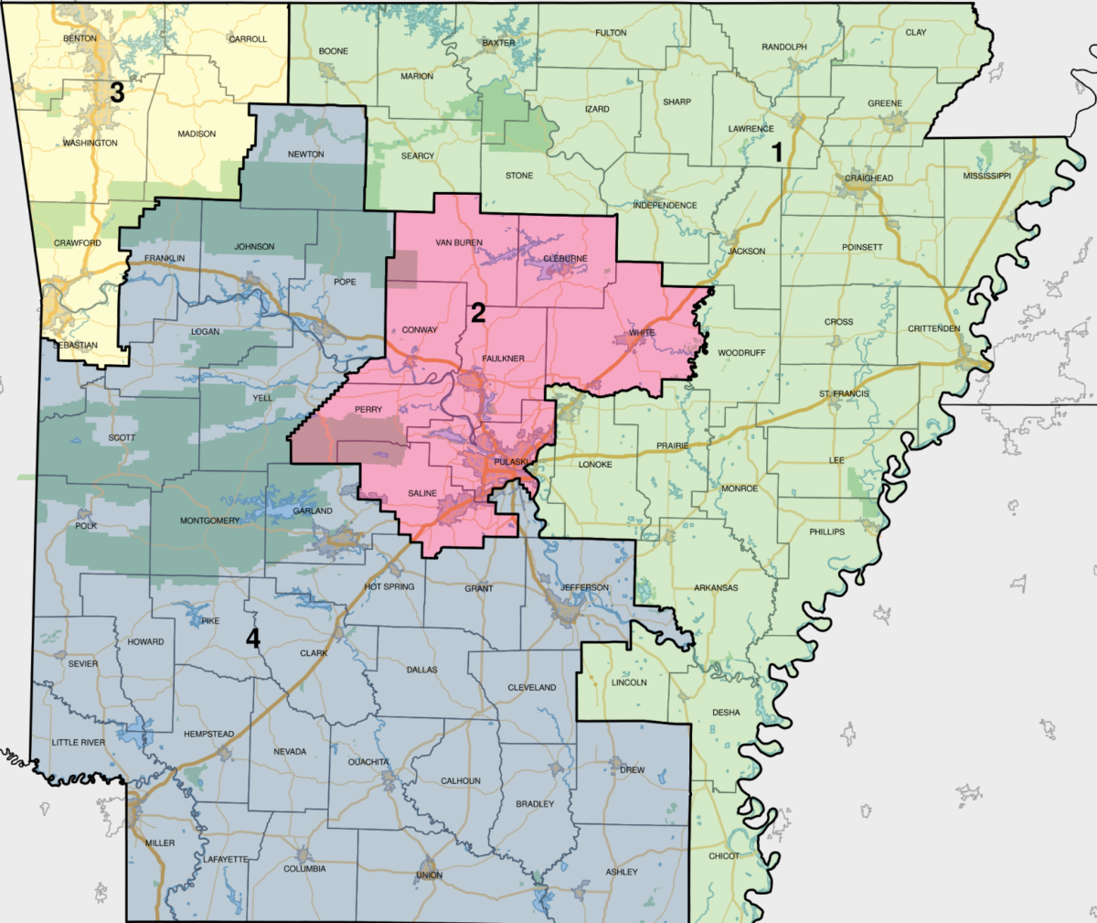 ArkansasDistrict1a 1200x1009 - U.S. House Seat in Eastern Arkansas On the Line in 2024